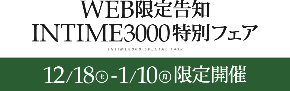 電動ベッドINTIME3000・WEB限定フェア