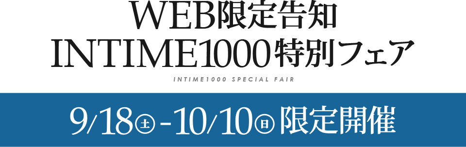 電動ベッドINTIME1000・WEB限定フェア