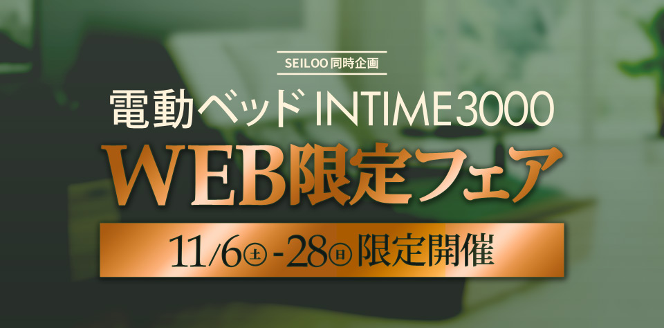 電動ベッドINTIME3000・WEB限定フェア