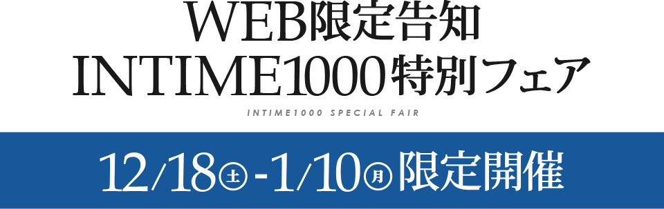 電動ベッドINTIME1000・WEB限定フェア